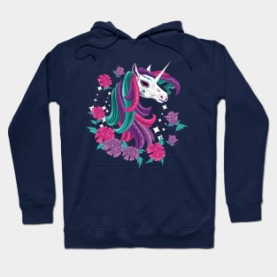 Day Of The Dead Carnival Unicorn Hoodie